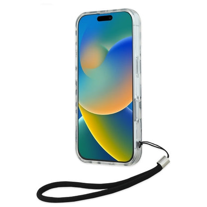 Tok Apple iPhone 16-hoz, Karl Lagerfeld, IML Luxury Zebra mintás pántos, Fekete