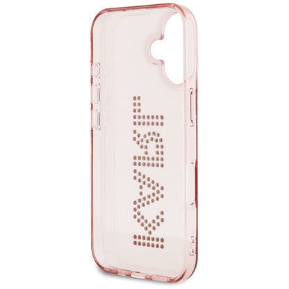 Case for Apple iPhone 16, Karl Lagerfeld, IML Rhinestones Pink Logo, Pink