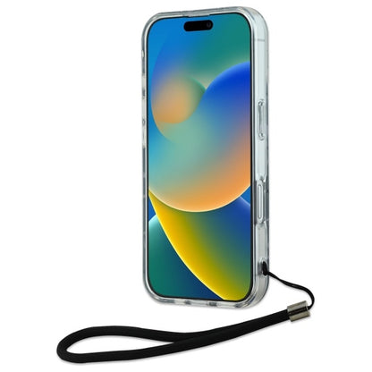 Case for Apple iPhone 16, Karl Lagerfeld, Zebra with Cord Strap, Purple