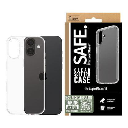 Tok Apple iPhone 16-hoz, PanzerGlass, Safe., Átlátszó