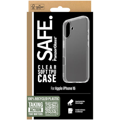 Tok Apple iPhone 16-hoz, PanzerGlass, Safe., Átlátszó