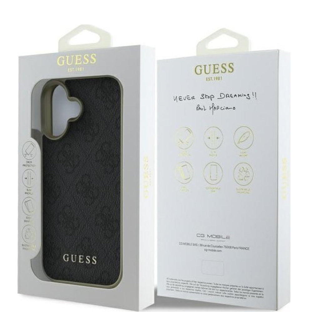 Tok Apple iPhone 16 Plus-hoz, Guess, 4G Charm, Fekete