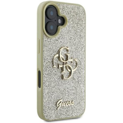 Tok Apple iPhone 16 Plus-hoz, Guess, Fixed Glitter Big 4G, Arany
