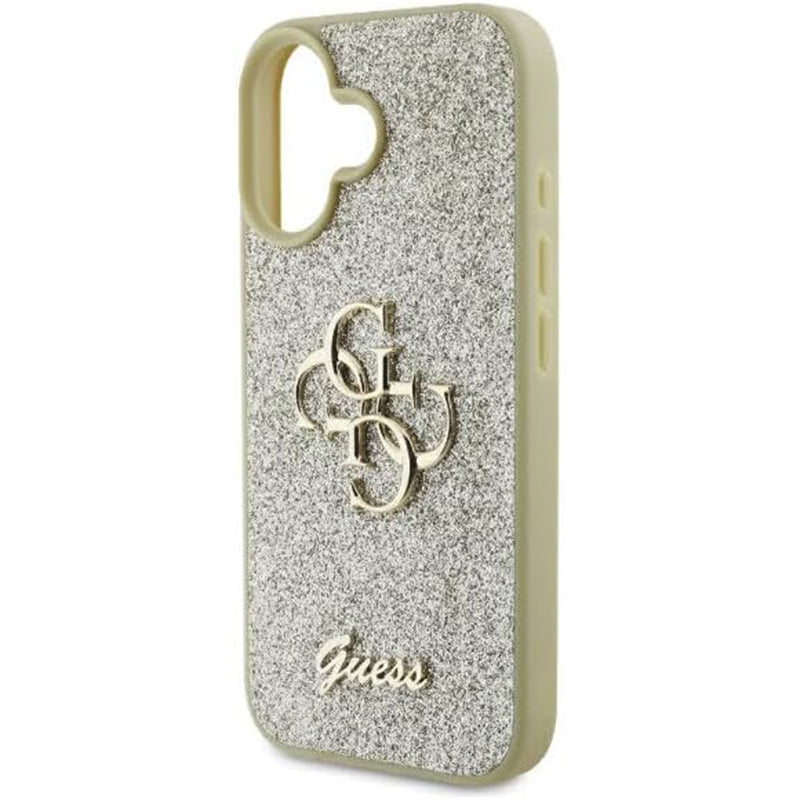 Tok Apple iPhone 16 Plus-hoz, Guess, Fixed Glitter Big 4G, Arany