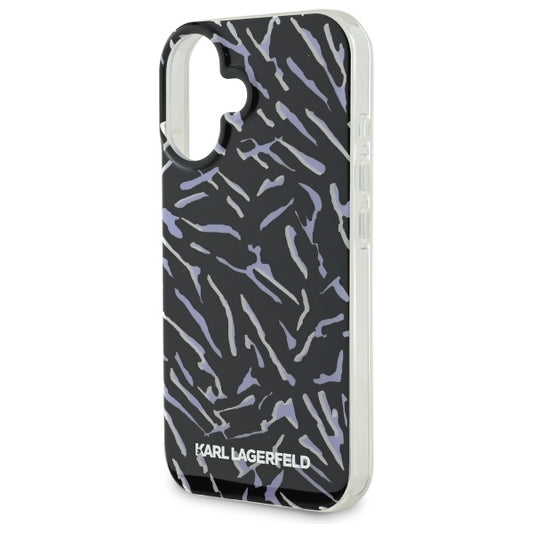 Tok Apple iPhone 16 Plus-hoz, Karl Lagerfeld, Zebra with Cord Strap, Lila