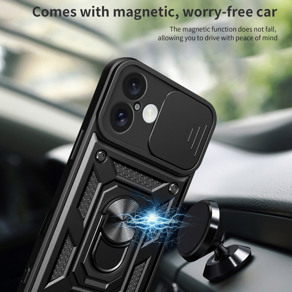 Case for Apple iPhone 16 Plus, Techsuit, CamShield, Black