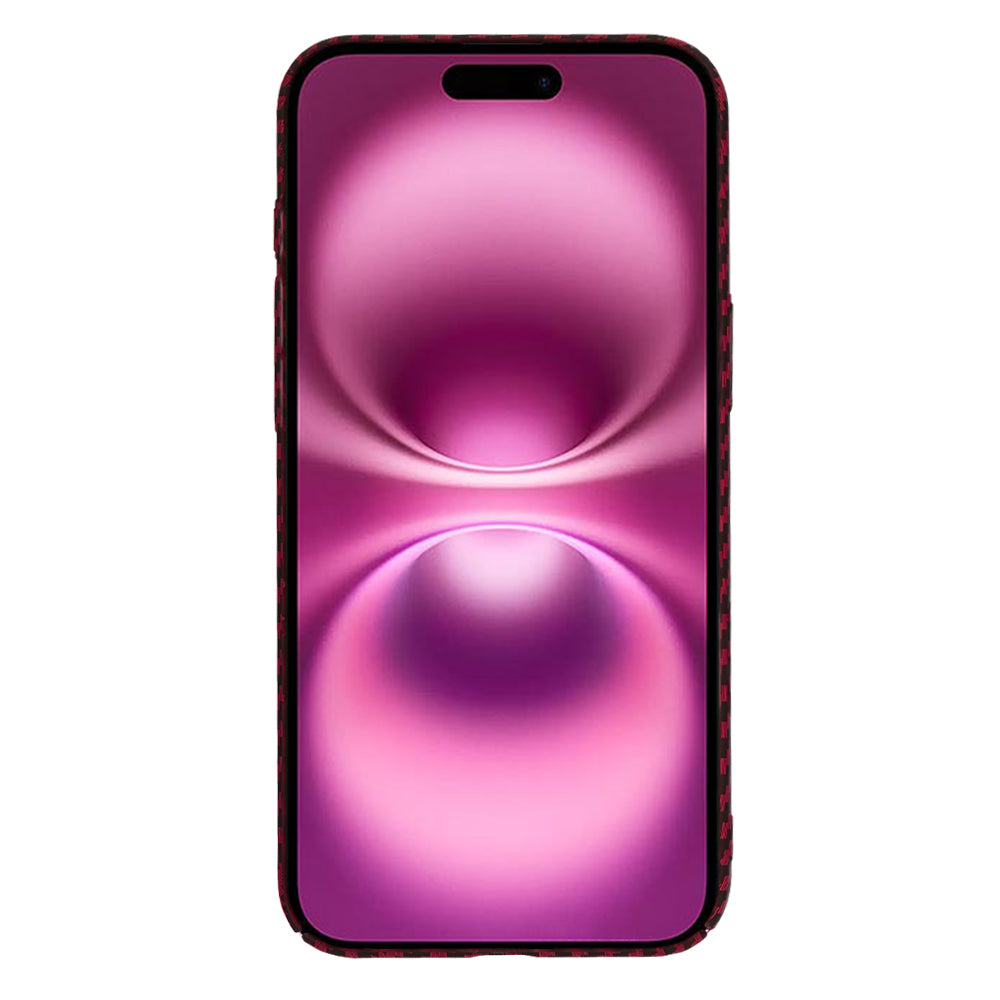 Tok Apple iPhone 16 Plus-hoz, Techsuit, Carbonite FiberShell, Piros