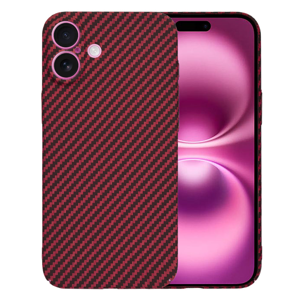 Tok Apple iPhone 16 Plus-hoz, Techsuit, Carbonite FiberShell, Piros