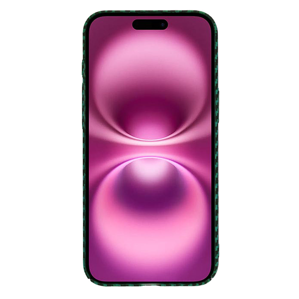 Tok Apple iPhone 16 Plus-hoz, Techsuit, Carbonite FiberShell, Zöld