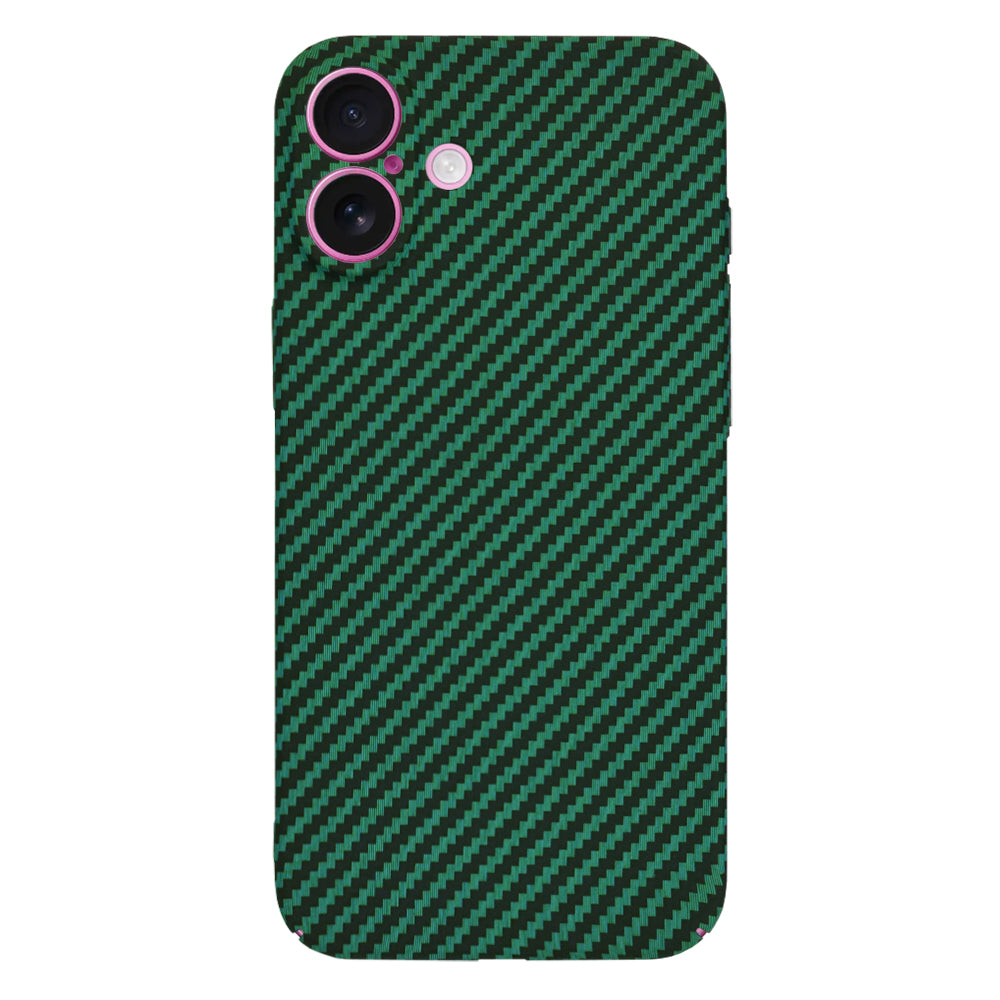 Tok Apple iPhone 16 Plus-hoz, Techsuit, Carbonite FiberShell, Zöld