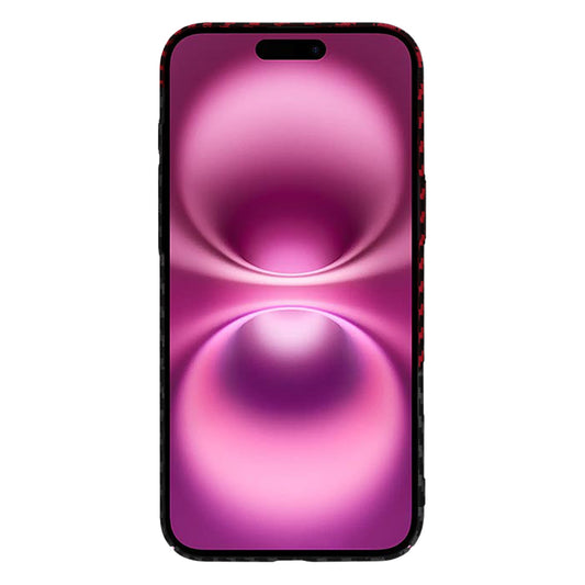 Tok Apple iPhone 16 Plus-hoz, Techsuit, Carbonite FiberShell, Fekete Piros