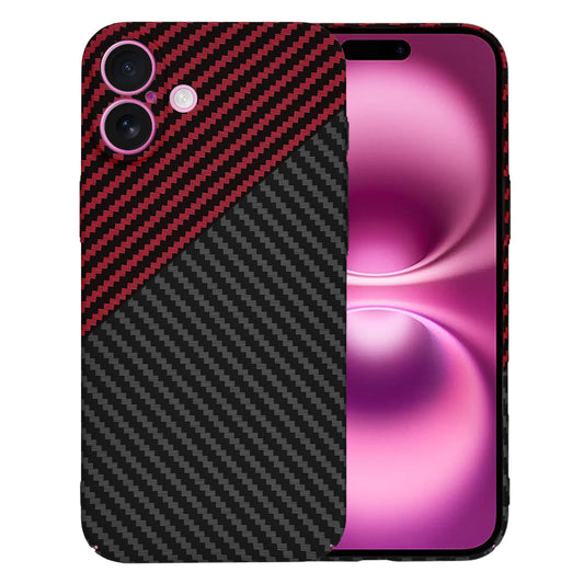 Tok Apple iPhone 16 Plus-hoz, Techsuit, Carbonite FiberShell, Fekete Piros