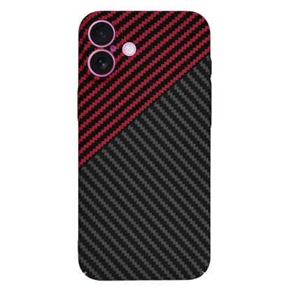 Case for Apple iPhone 16 Plus, Techsuit, Carbonite FiberShell, Black Red