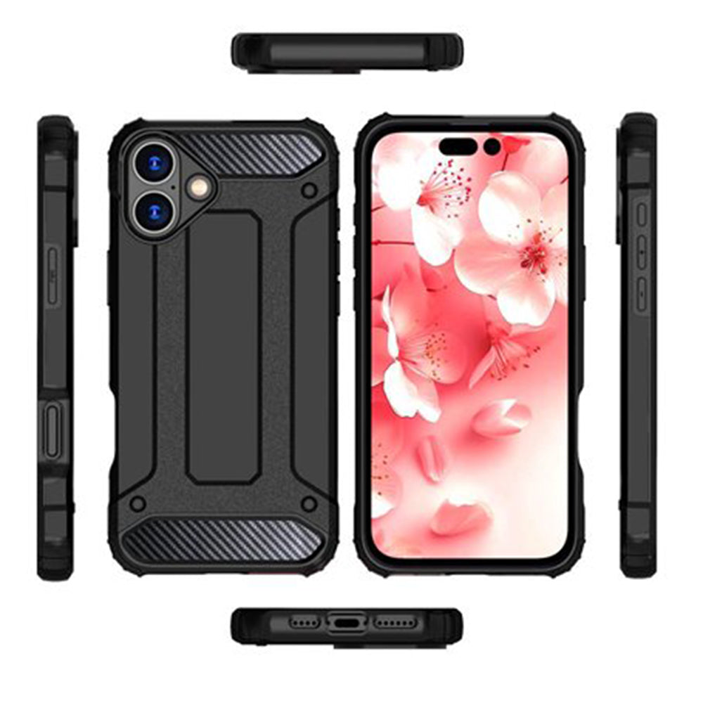 Tok Apple iPhone 16 Plus-hoz, Techsuit, Hybrid Armor, Fekete