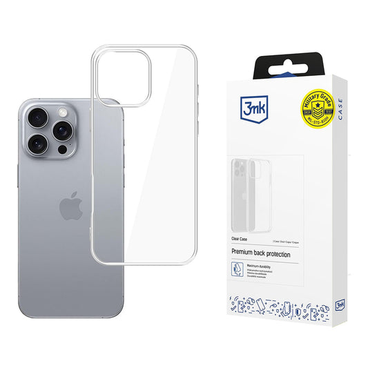 Tok Apple iPhone 16 Pro-hoz, 3MK, Átlátszó, Transparent