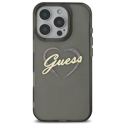 Tok Apple iPhone 16 Pro-hoz, Guess, IML Heart, Fekete