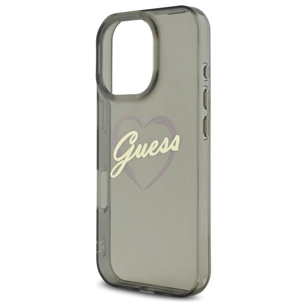 Tok Apple iPhone 16 Pro-hoz, Guess, IML Heart, Fekete