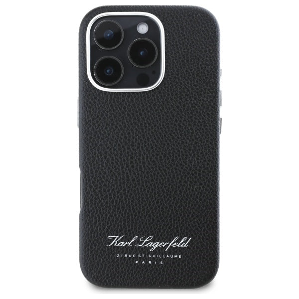 Tok Apple iPhone 16 Pro-hoz, Karl Lagerfeld, RSG, Fekete