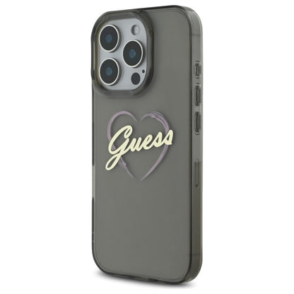 Tok a Apple iPhone 16 Pro Max-hoz, Guess, IML Heart, Fekete