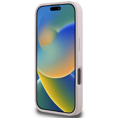 Tok Apple iPhone 16 Pro Max-hoz, Guess, Quilted Metal Logo, Rózsaszín