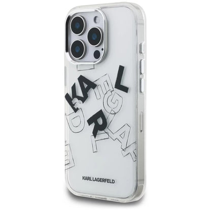 Tok Apple iPhone 16 Pro Max-hoz, Karl Lagerfeld, IML Sketched Graphic Logo, Átlátszó