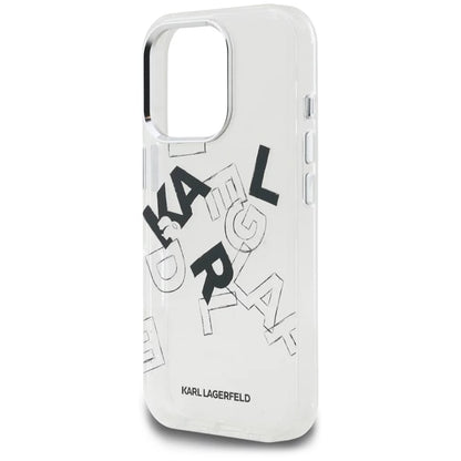 Tok Apple iPhone 16 Pro Max-hoz, Karl Lagerfeld, IML Sketched Graphic Logo, Átlátszó