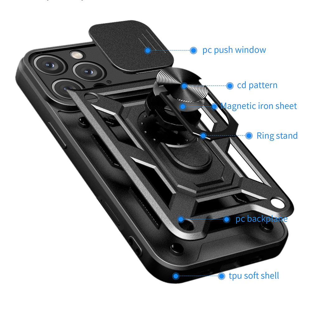 Tok Apple iPhone 16 Pro Max-hoz, Techsuit, CamShield, Fekete