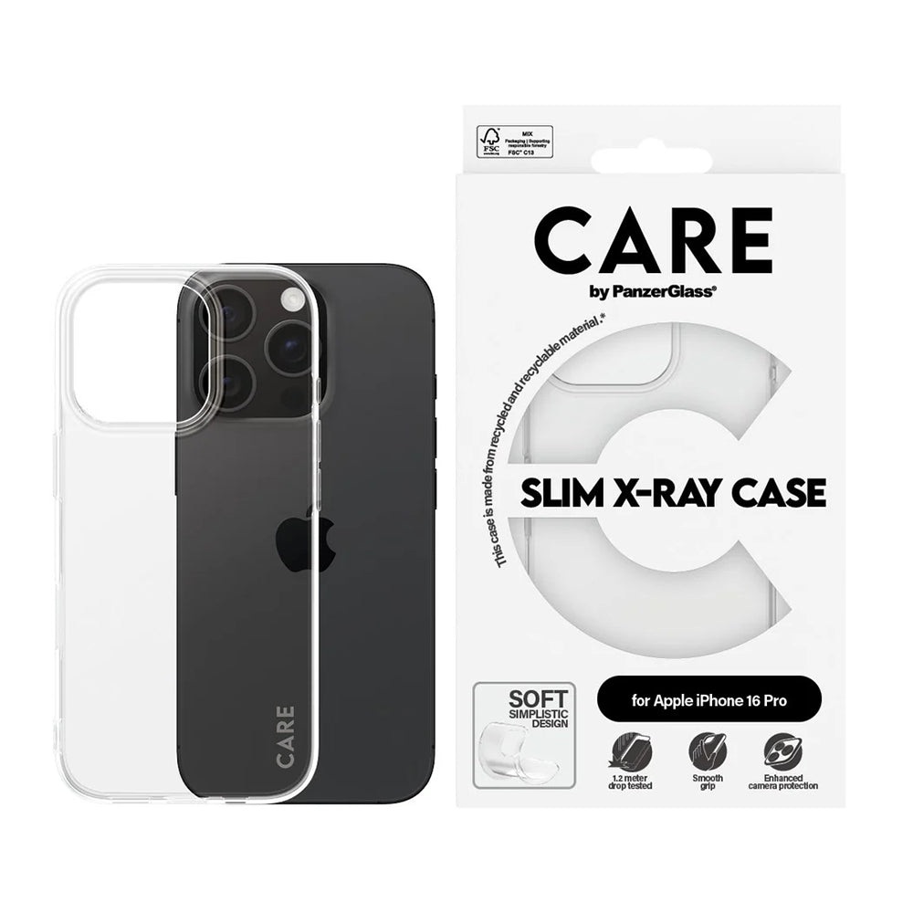 Tok Apple iPhone 16 Pro-hoz, PanzerGlass, Divatos, Átlátszó