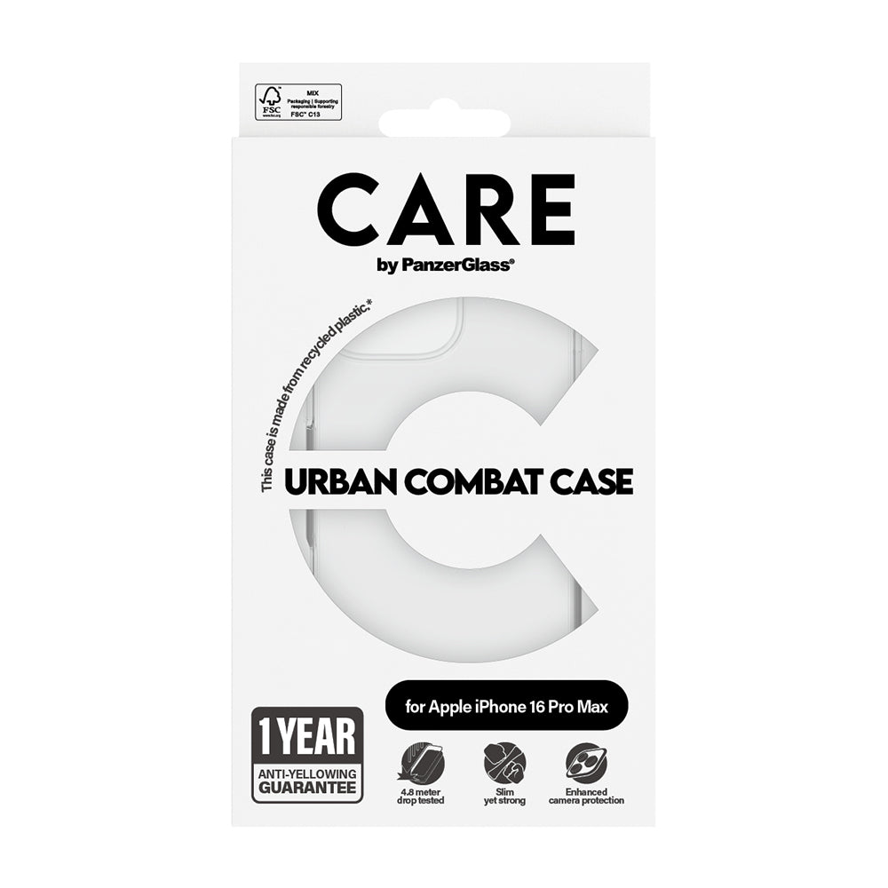 Tok Apple iPhone 16 Pro-hoz, PanzerGlass, Care Urban Combat, Átlátszó