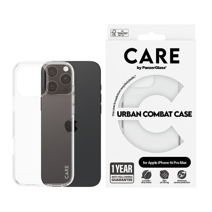 Tok Apple iPhone 16 Pro-hoz, PanzerGlass, Care Urban Combat, Átlátszó