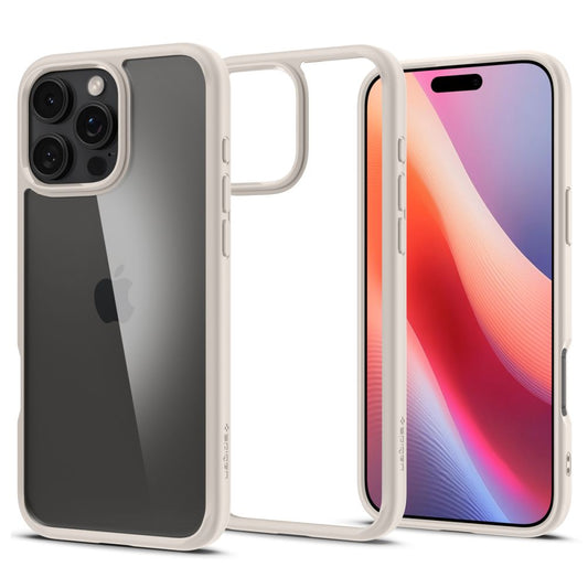Tok Apple iPhone 16 Pro-hoz, Spigen, Ultra Hybrid, Bézs ACS08127