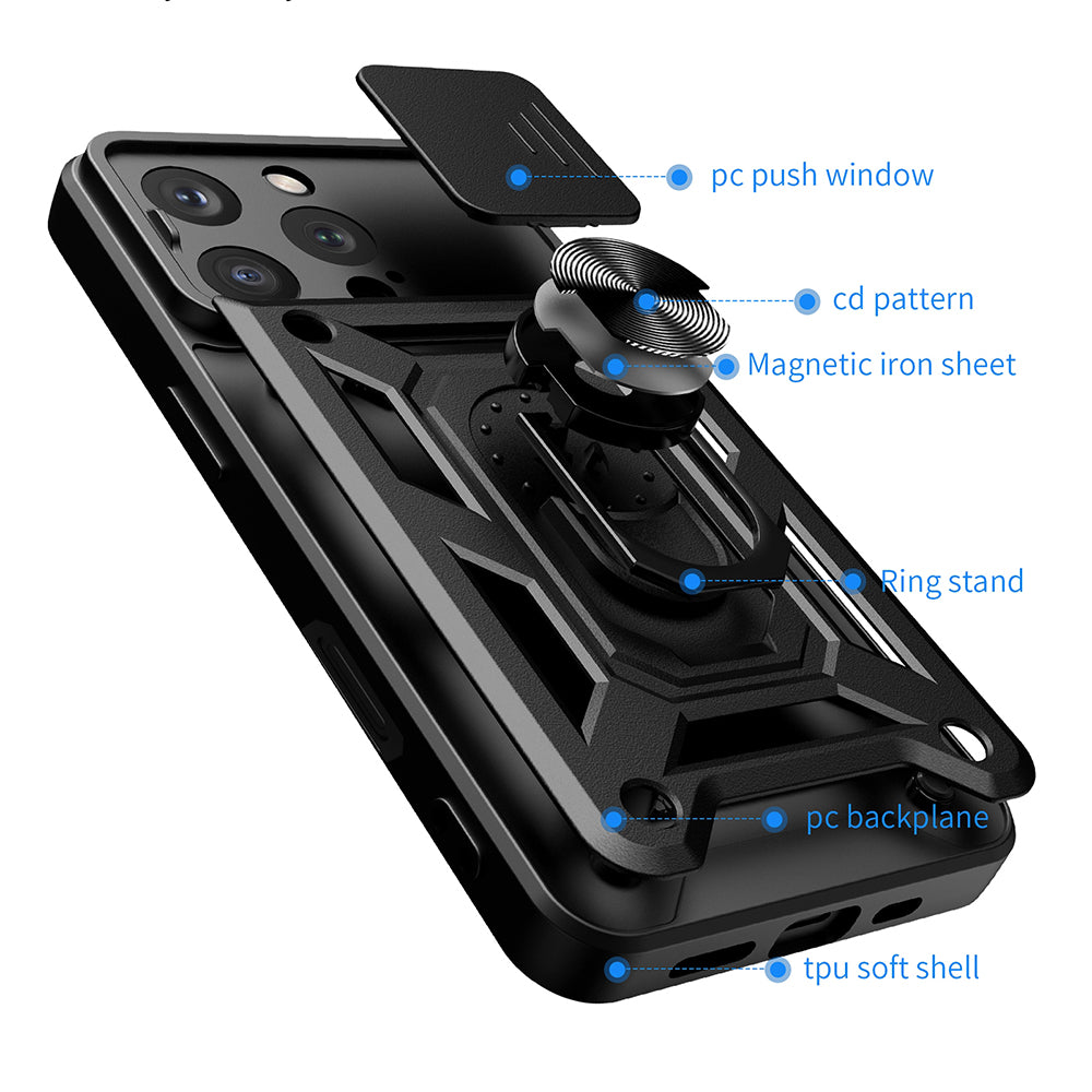 Tok Apple iPhone 16 Pro-hoz, Techsuit, CamShield, Kék