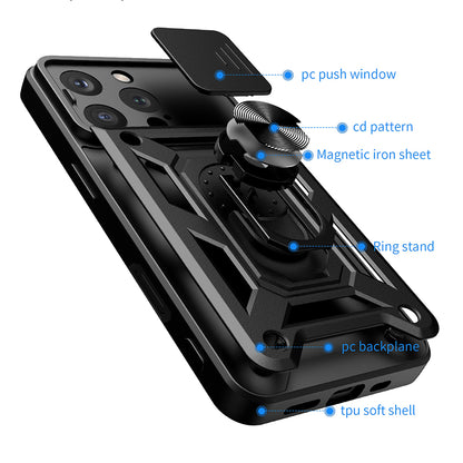 Tok Apple iPhone 16 Pro-hoz, Techsuit, CamShield, Fekete