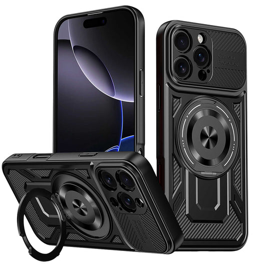 Tok Apple iPhone 16 Pro-hoz, Techsuit, RuggedCam, Fekete