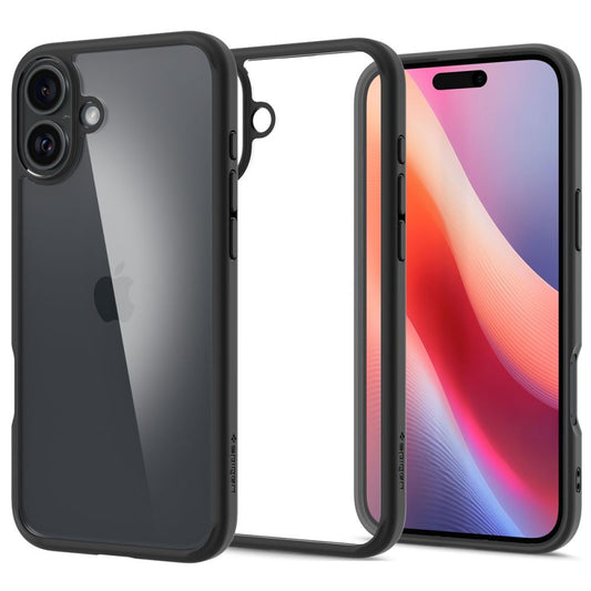 Tok a Apple iPhone 16-hoz, Spigen, Ultra Hybrid, Matt Fekete ACS08201
