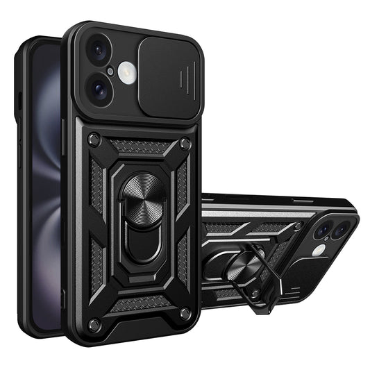 Tok Apple iPhone 16-hoz, Techsuit, CamShield, Fekete