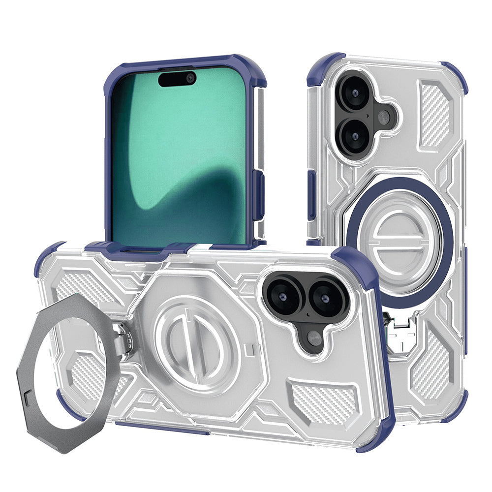 Tok Apple iPhone 16-hoz, Techsuit, Carbon Shield Pro, Kék