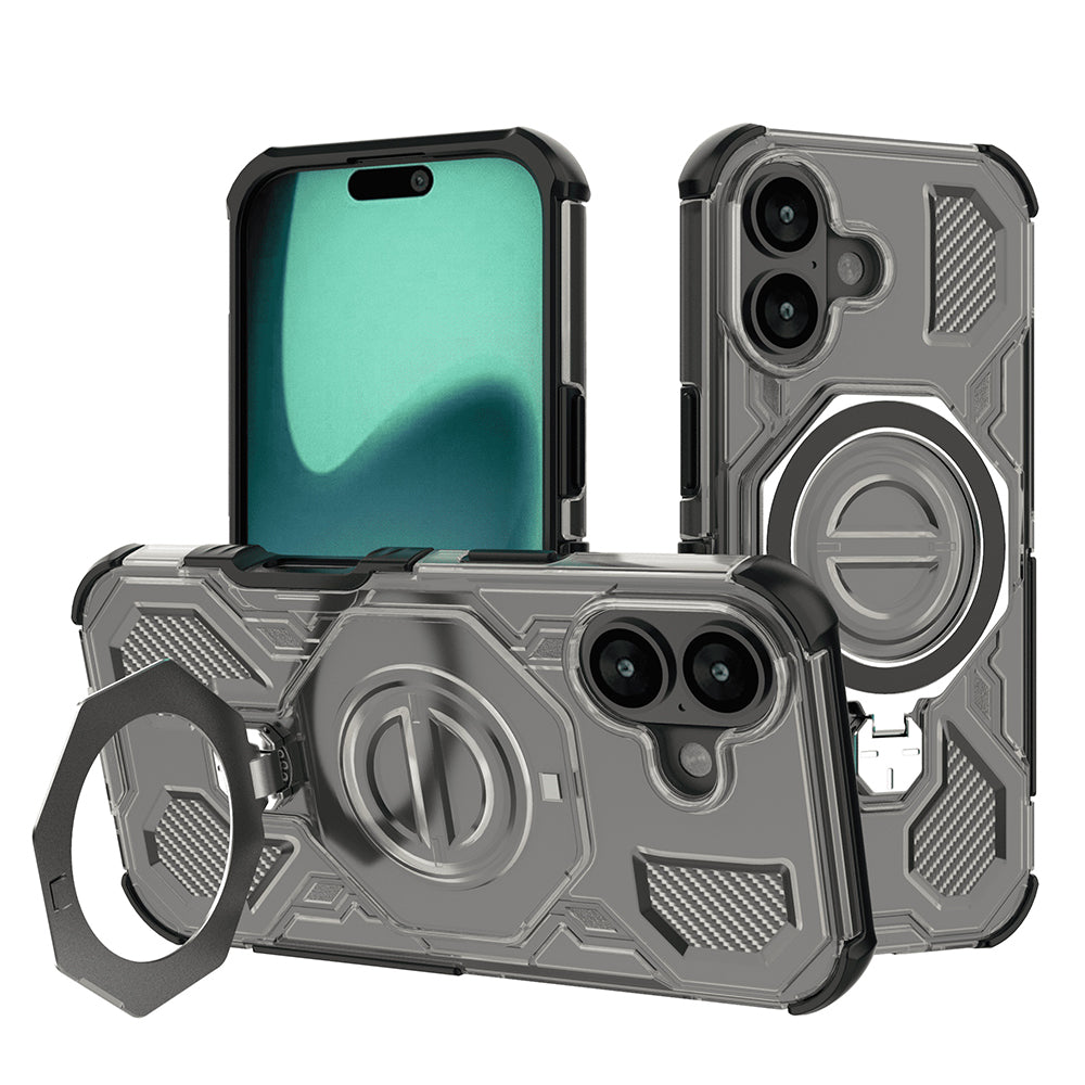 Tok Apple iPhone 16-hoz, Techsuit, Carbon Shield Pro, Füstszínű