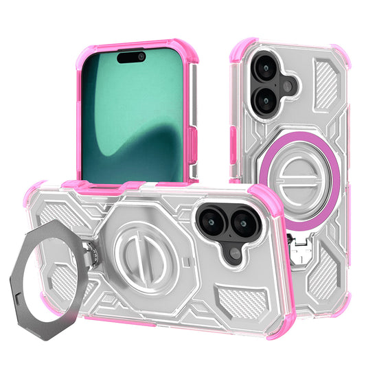 Tok Apple iPhone 16-hoz, Techsuit, Carbon Shield Pro, Rózsaszín