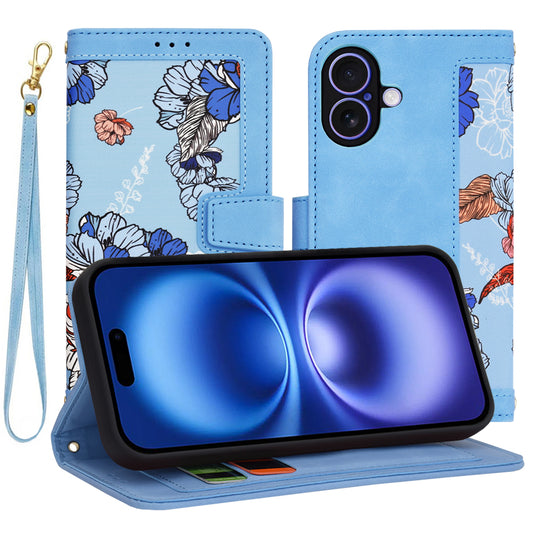Tok Apple iPhone 16-hoz, Techsuit, FlipCraft, Kék