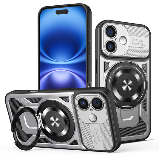 Tok Apple iPhone 16-hoz, Techsuit, RuggedCam, Szürke