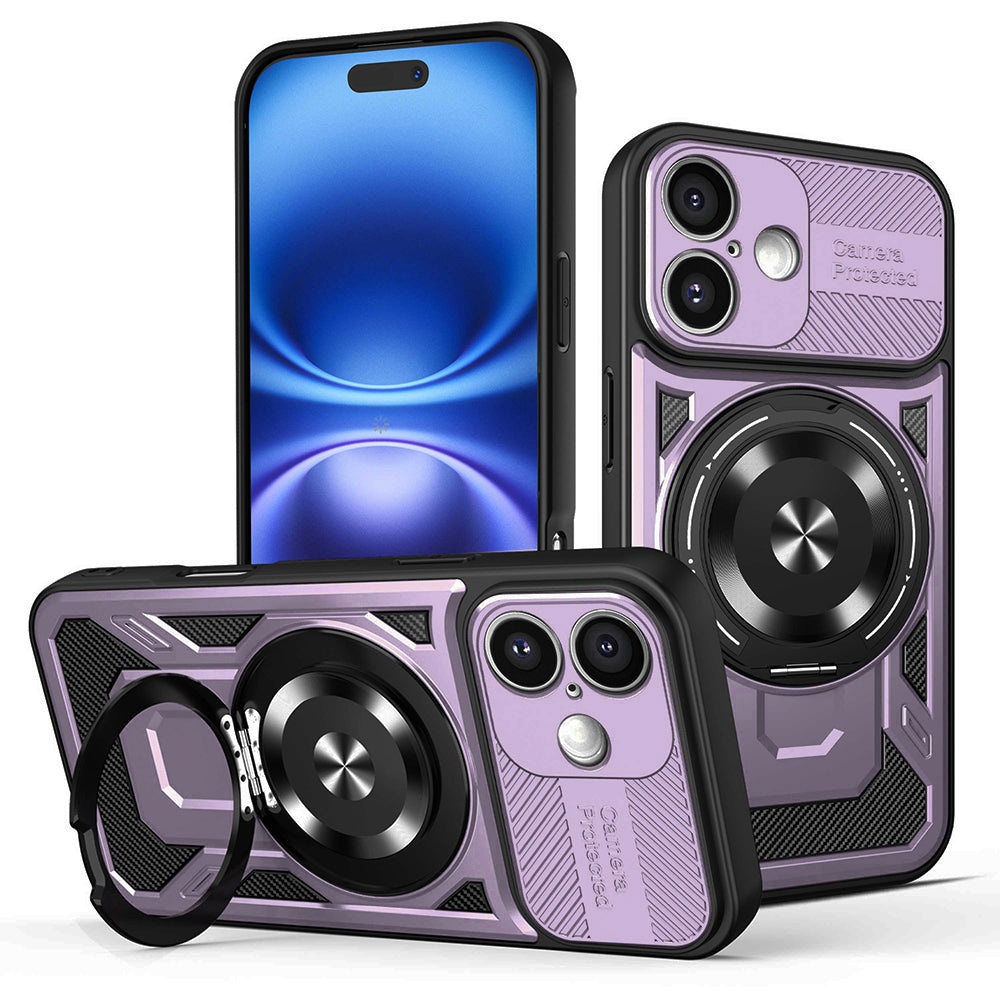 Tok Apple iPhone 16-hoz, Techsuit, RuggedCam, Lila