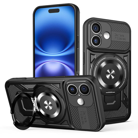 Tok Apple iPhone 16-hoz, Techsuit, RuggedCam, Fekete