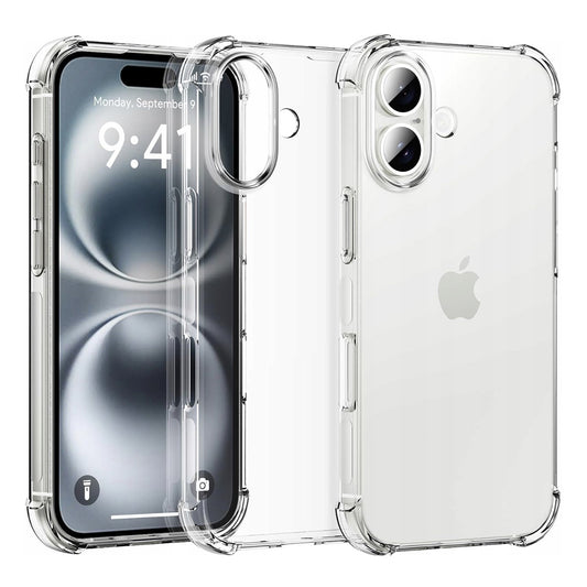 Apple iPhone 16 tok, Techsuit, Ütésálló Átlátszó (Nagy Lencse Nyílás), Átlátszó