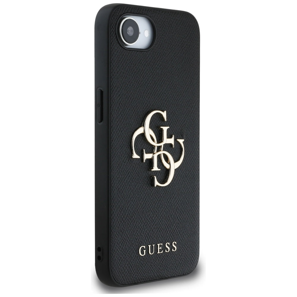 Tok Apple iPhone 16e-hez, Guess, 4G Grained Big and Classic Logo, Fekete