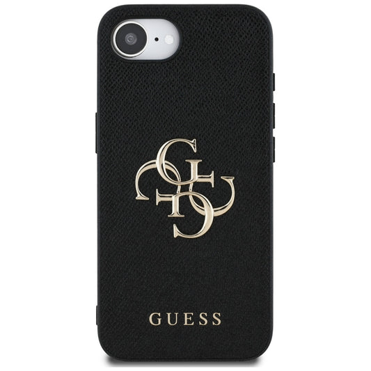 Tok Apple iPhone 16e-hez, Guess, 4G Grained Big and Classic Logo, Fekete