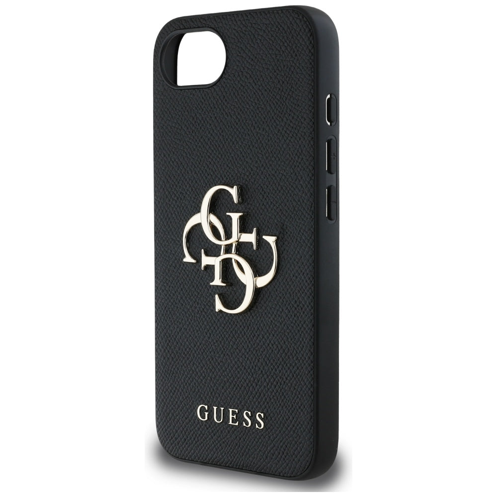 Tok Apple iPhone 16e-hez, Guess, 4G Grained Big and Classic Logo, Fekete
