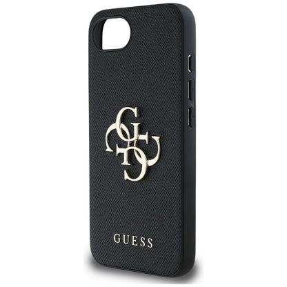 Tok Apple iPhone 16e-hez, Guess, 4G Grained Big and Classic Logo, Fekete