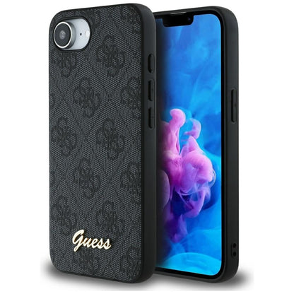 Tok a Apple iPhone 16e-hez, Guess, 4G Script Logo, Fekete