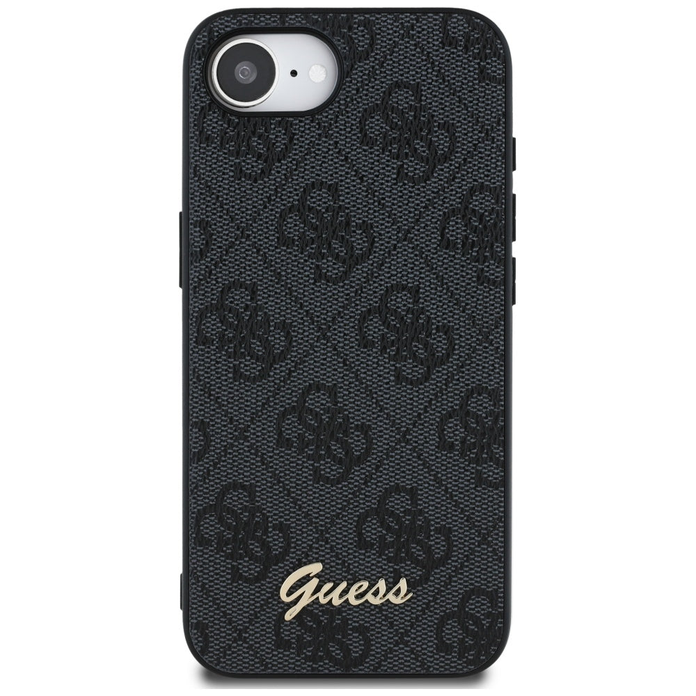 Tok a Apple iPhone 16e-hez, Guess, 4G Script Logo, Fekete